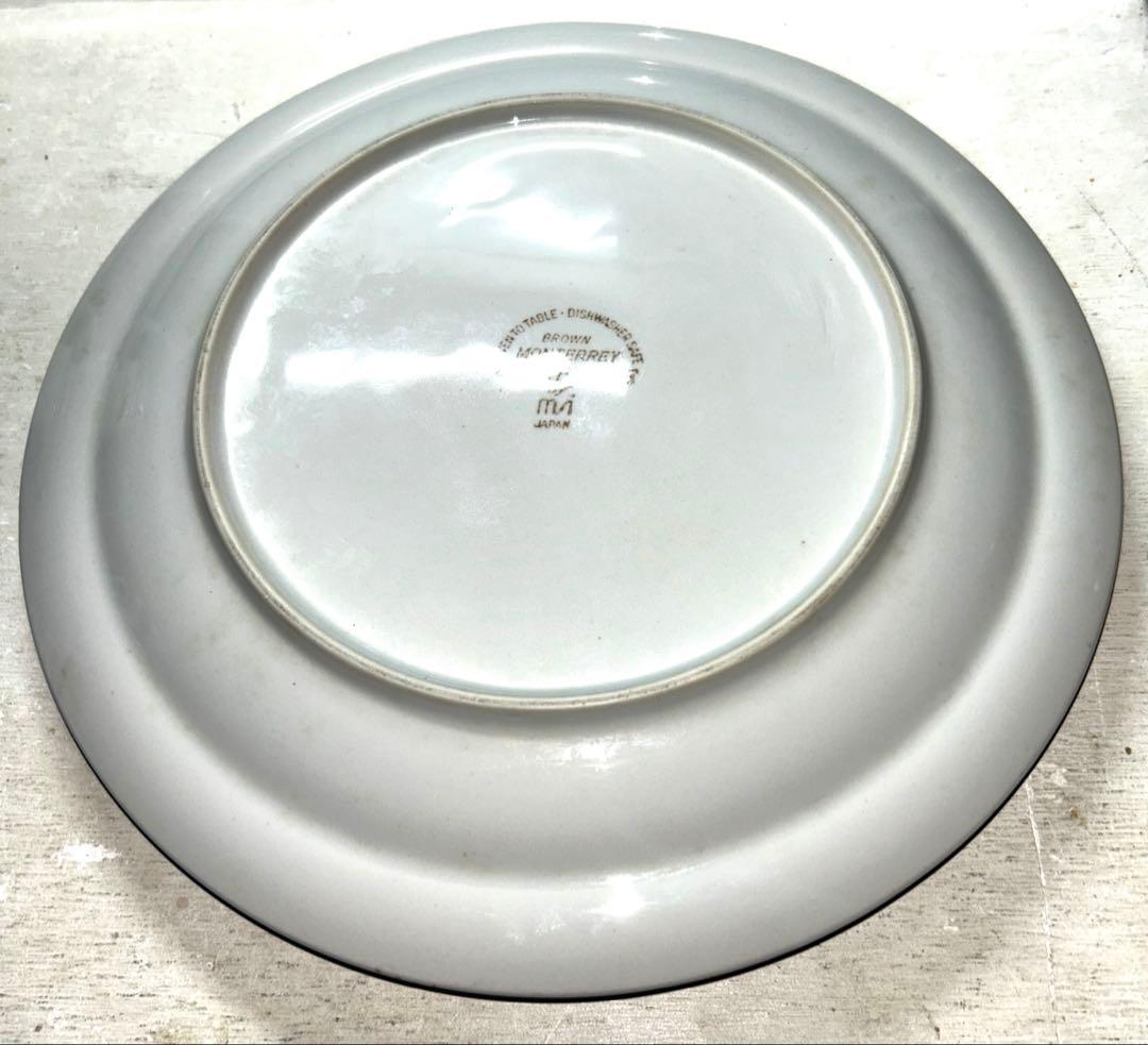 【ビンテージ】ストーンウェア モントレー ブラウン ディナー皿3枚セット