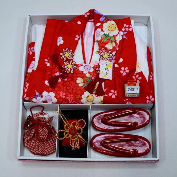 七五三 三歳 女児 被布着物フルセット 百花斉放 お仕立て無料 NO24017