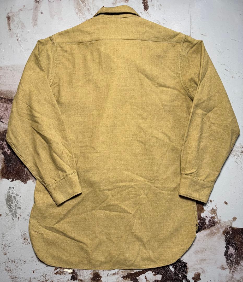 40s U.S.ARMY ミリタリーシャツ ウール ガスフラップ ヴィンテージ