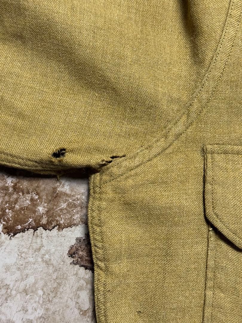 40s U.S.ARMY ミリタリーシャツ ウール ガスフラップ ヴィンテージ