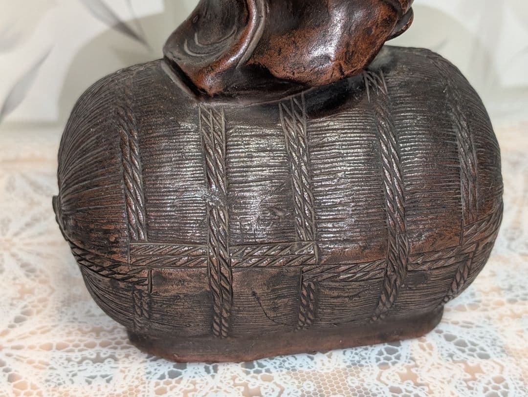 古美術　置物　古備前　木村　陶正園