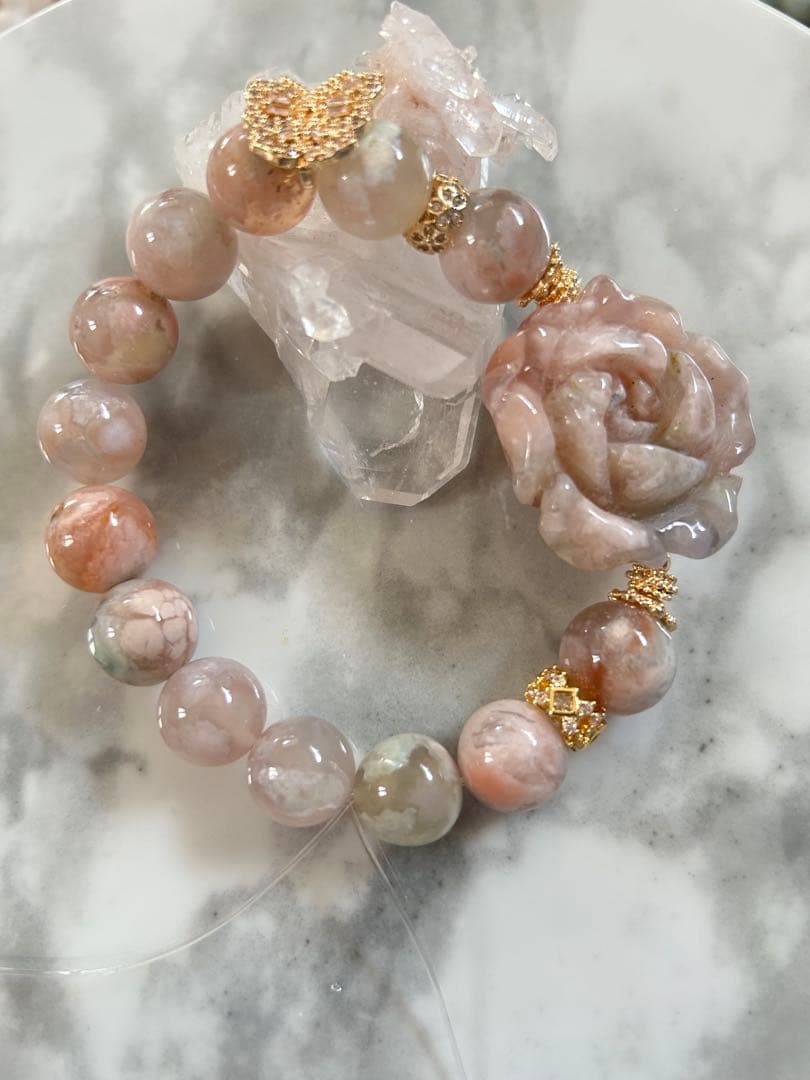 桜瑪瑙ブレスレット