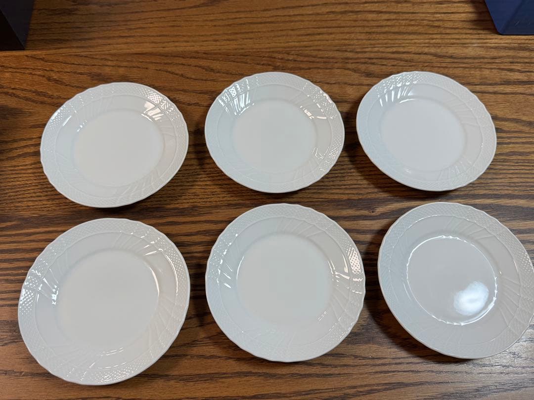 ジノリ　ベッキオホワイト　15cmプレート　６枚組