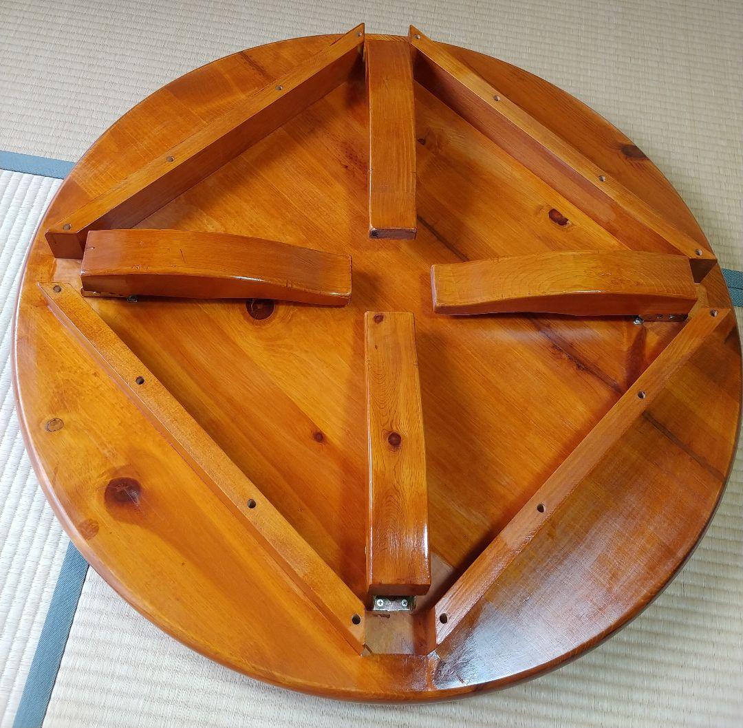 90㌢　座卓　ちゃぶ台　円卓　丸テーブル　折り畳み