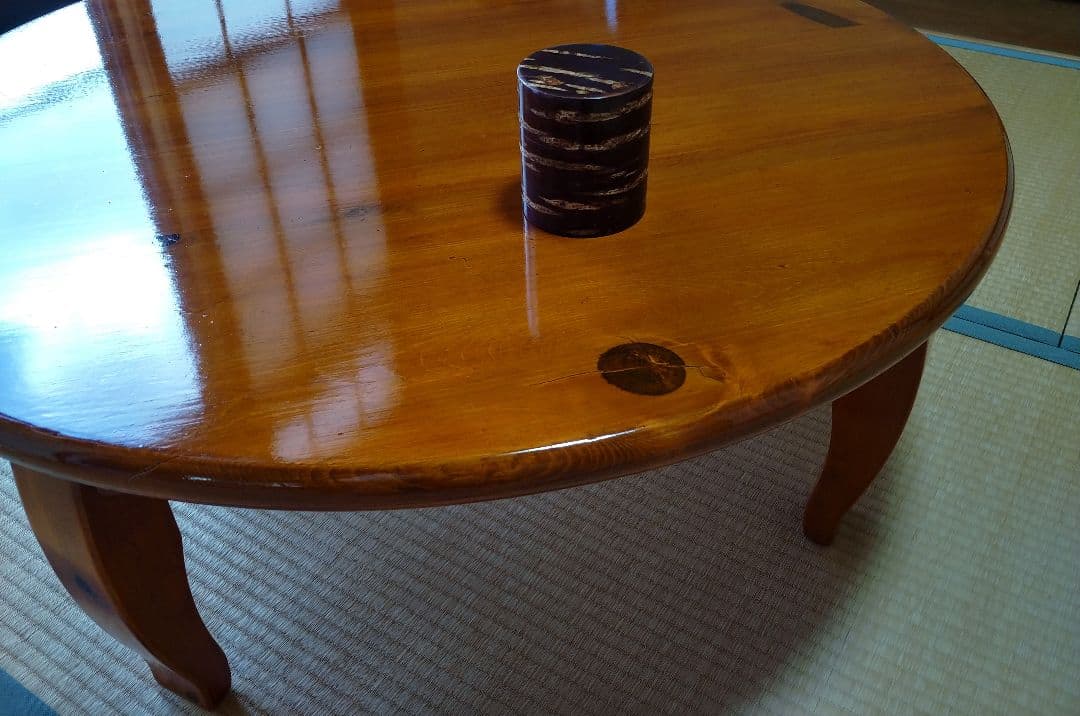 90㌢　座卓　ちゃぶ台　円卓　丸テーブル　折り畳み