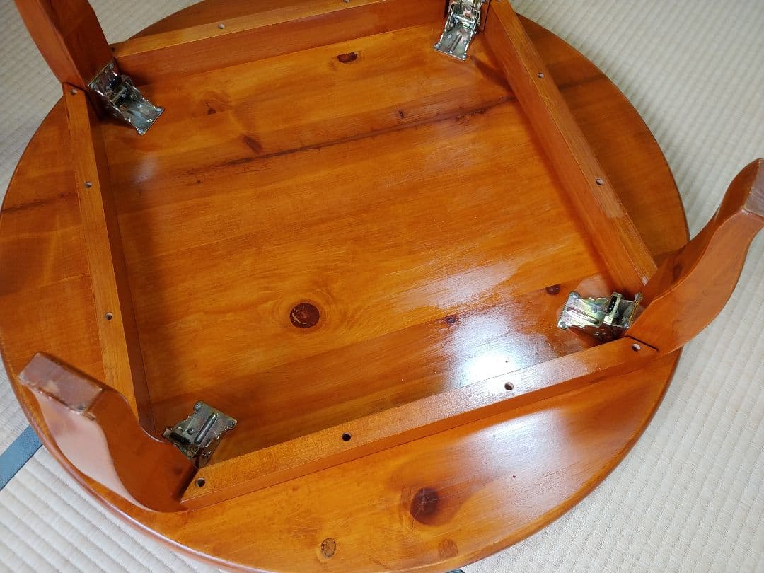 90㌢　座卓　ちゃぶ台　円卓　丸テーブル　折り畳み