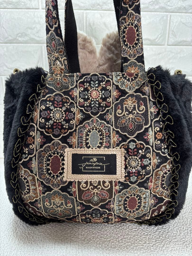 山*ば様 コヤンイサムチョン　ファーバッグ　サンダーちゃん　ブラウンうさちゃん