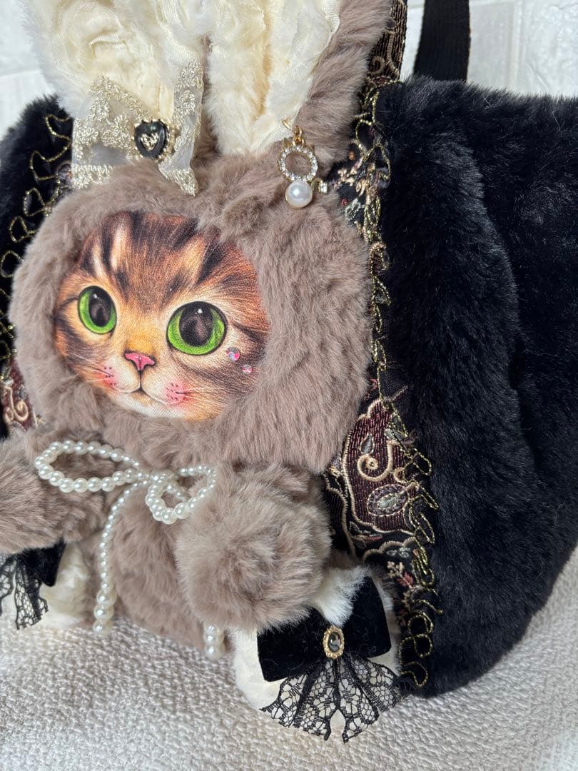 山*ば様 コヤンイサムチョン　ファーバッグ　サンダーちゃん　ブラウンうさちゃん