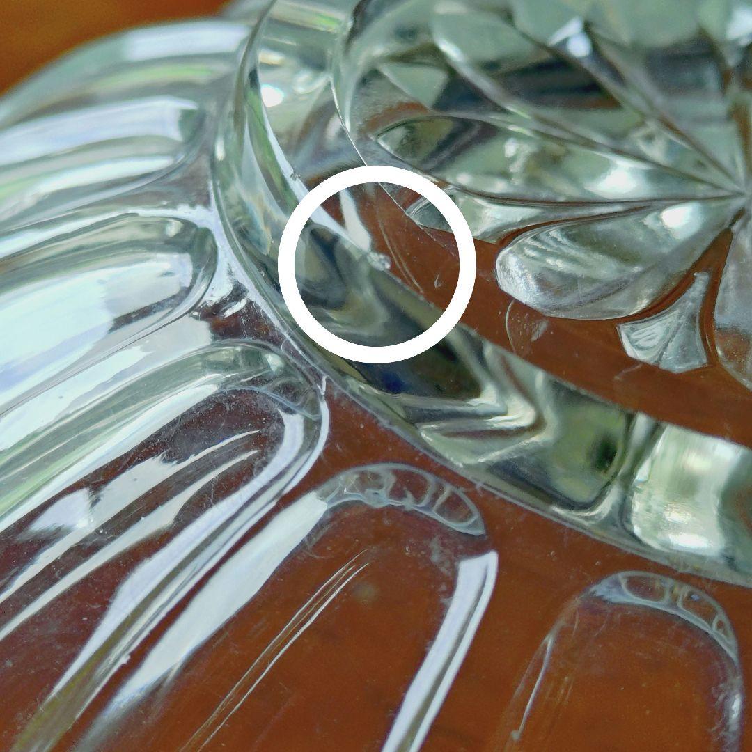 廣田硝子 雪の花 古代色 デザートプレート 小鉢 ガラス 皿 ガラス器 ガラス皿