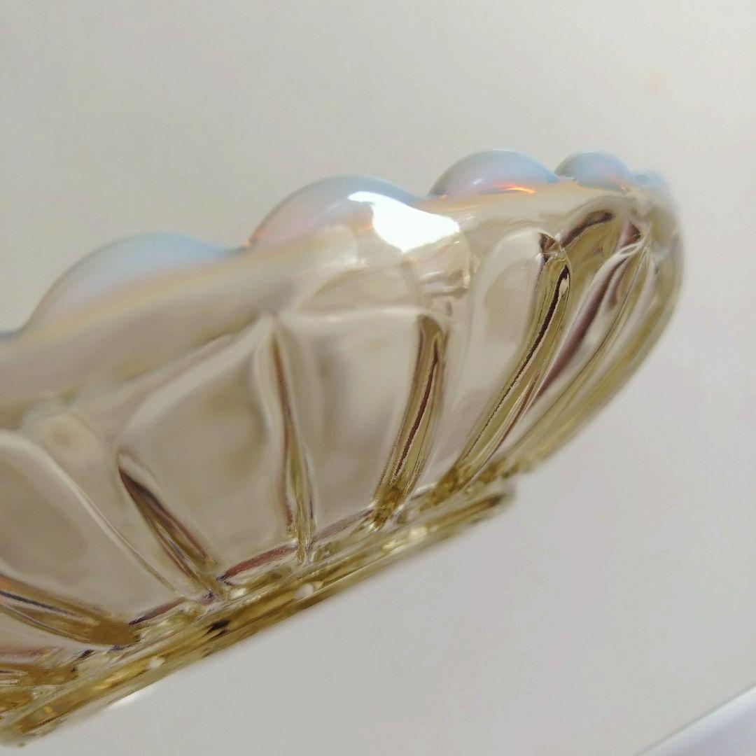 廣田硝子 雪の花 古代色 デザートプレート 小鉢 ガラス 皿 ガラス器 ガラス皿