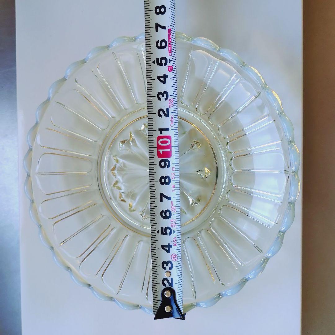 廣田硝子 雪の花 古代色 デザートプレート 小鉢 ガラス 皿 ガラス器 ガラス皿