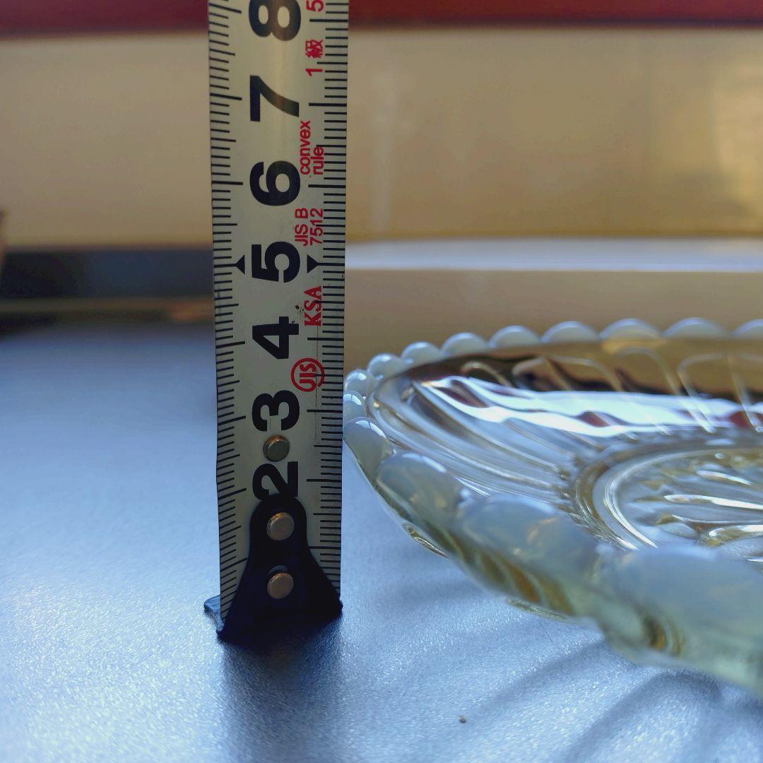 廣田硝子 雪の花 古代色 デザートプレート 小鉢 ガラス 皿 ガラス器 ガラス皿