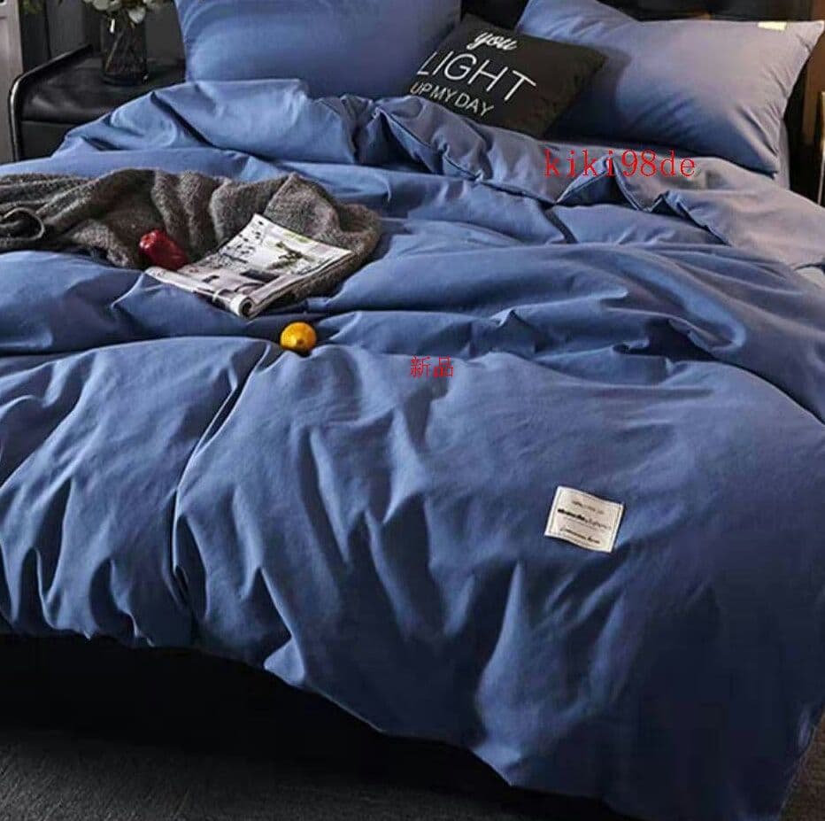 北欧純色四点セットの斜線純色布団カバーのシーツsX