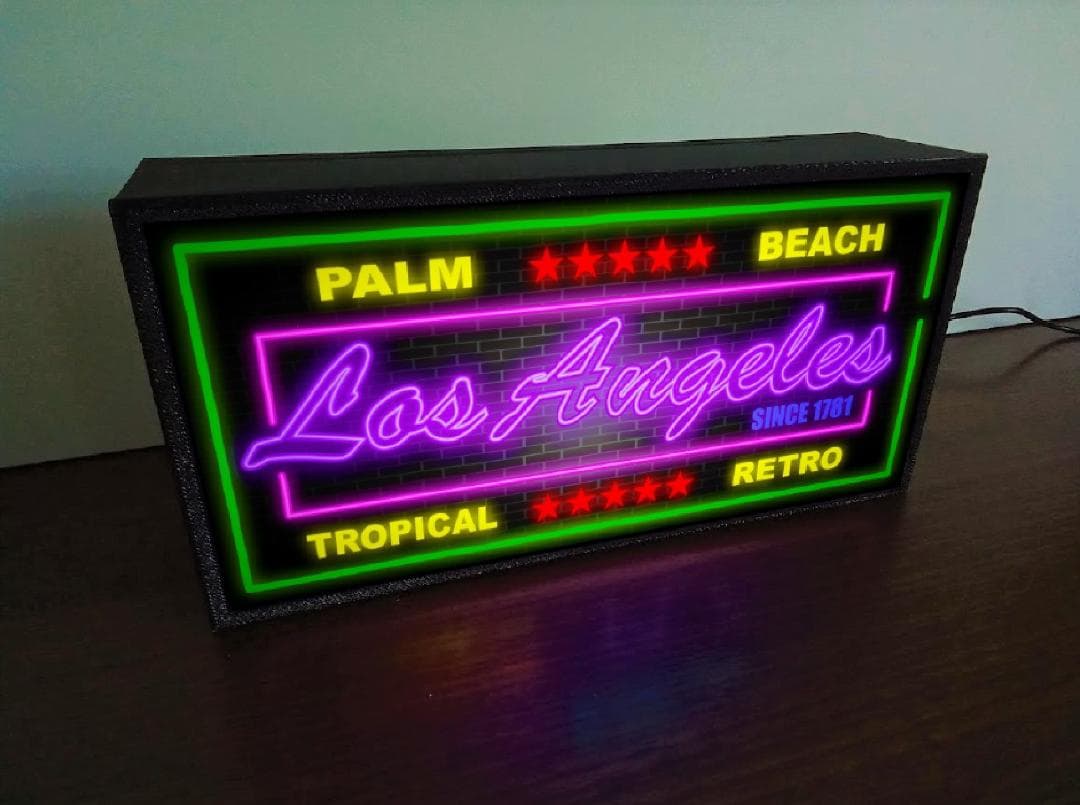 アメリカン雑貨 ロサンゼルス サイン ランプ 看板 置物 雑貨 ライトBOX