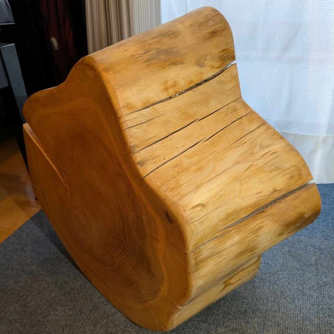 山桜　天然木　切り株　輪切り　高さ約19.5㎝