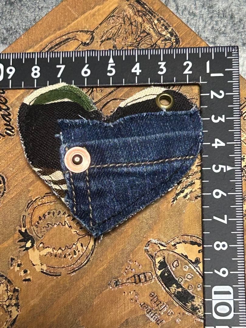 ぷっくりちびハートタグ　カモフラ　No.281