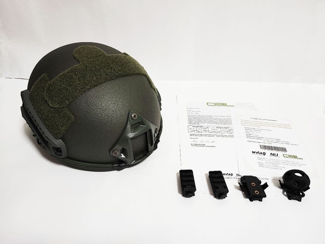 JJW製 NIJ レベル3A Fast 防弾ヘルメット OD 艶あり塗装