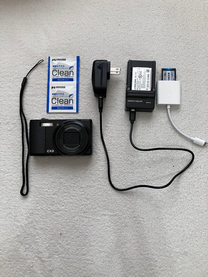 RICOH CX3 動作確認済み　iPhone転送　充電器付き　ブラック