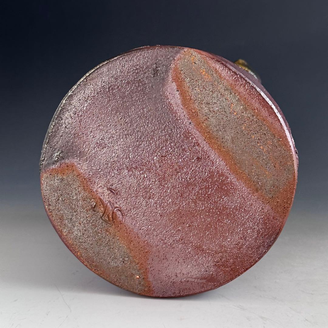 茶道具　備前焼　耳付　水指　備州窯　山本敦子　共箱　茶会　陶芸　茶器