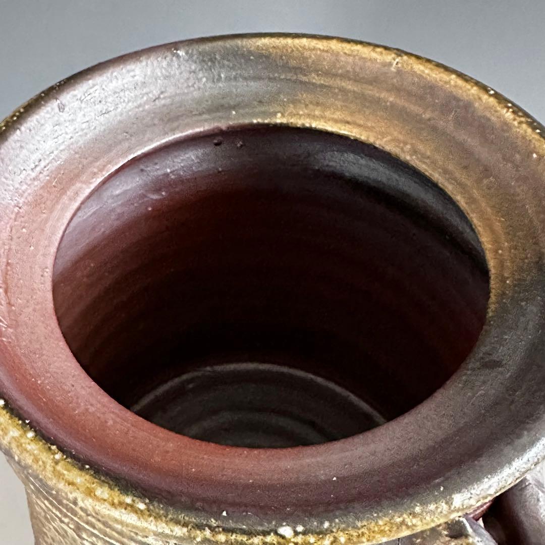 茶道具　備前焼　耳付　水指　備州窯　山本敦子　共箱　茶会　陶芸　茶器