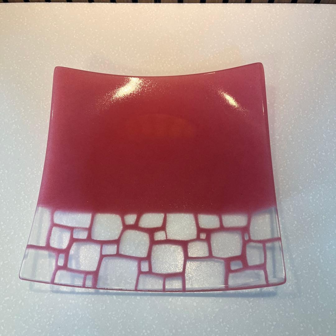 サブロウガラス　角皿　大