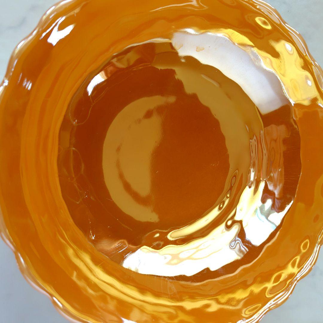 希少☆未使用☆ FireKing バブル ボウル　ピーチラスター　3点