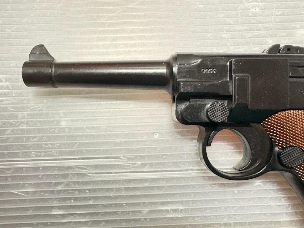 絶版品 クラウン 7mmつづみ弾 ルガー P.08 4インチ 組立キット 完成品