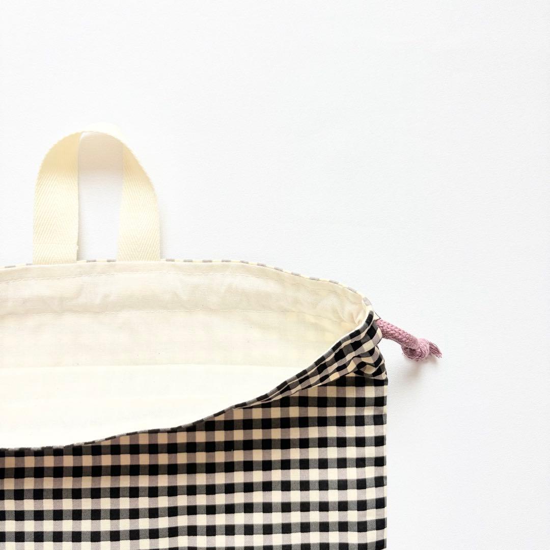 入園入学3点セット　レッスンバッグ　上靴袋　お着替え袋　/モノクロピンク