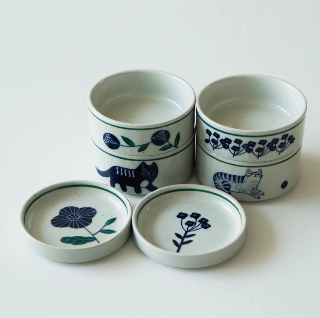 韓国雑貨 陶芸作家 ヨギダムギ ３段小鉢２個セット