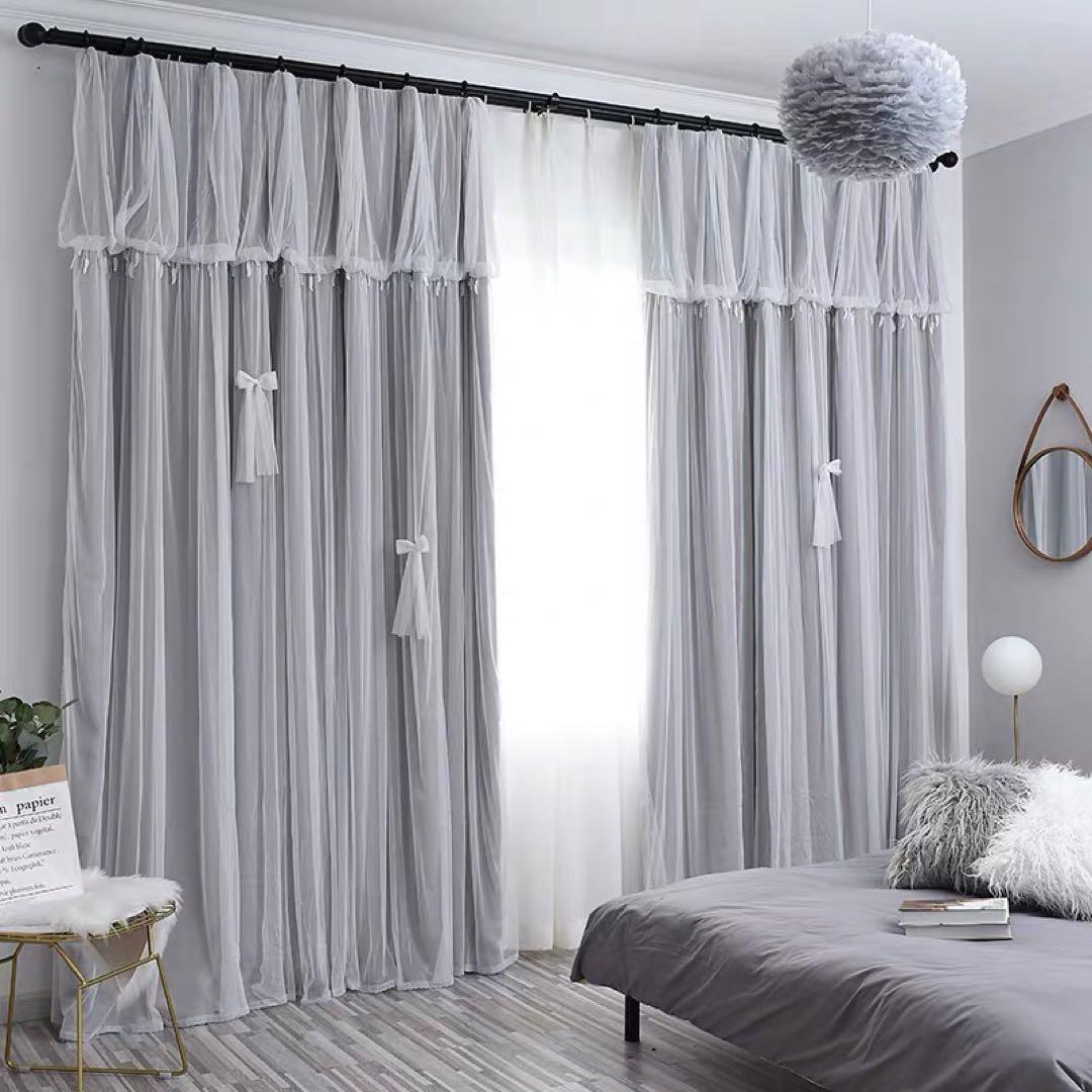 遮光カーテン 2枚組 1窓分 おしゃれ カーテン オーダー 遮光 一体型カーテン