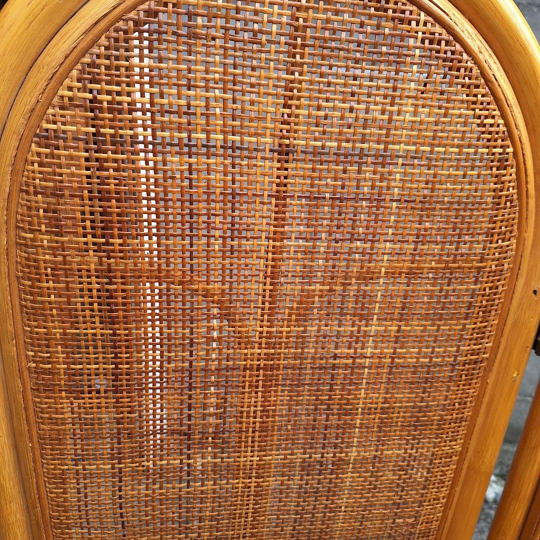 アンティークラタンパーテーション 籐衝立 籐間仕切り 4連 アジアン家具