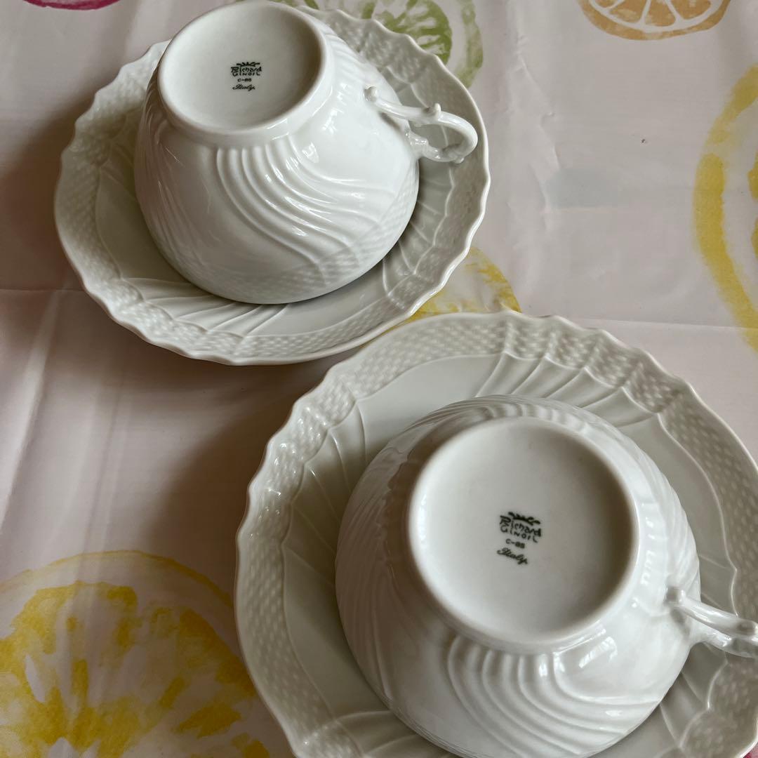 リチャードジノリ　ベッキオホワイト　スープカップ 2客セット