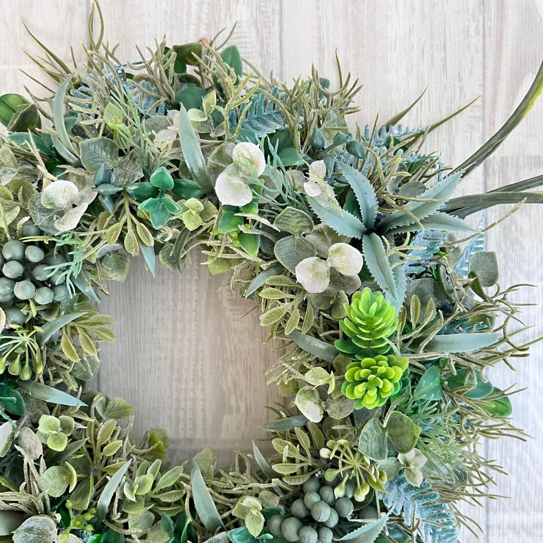 ボタニカルリース アジアン雑貨 ハワイアン インテリア 多肉植物 リース 304