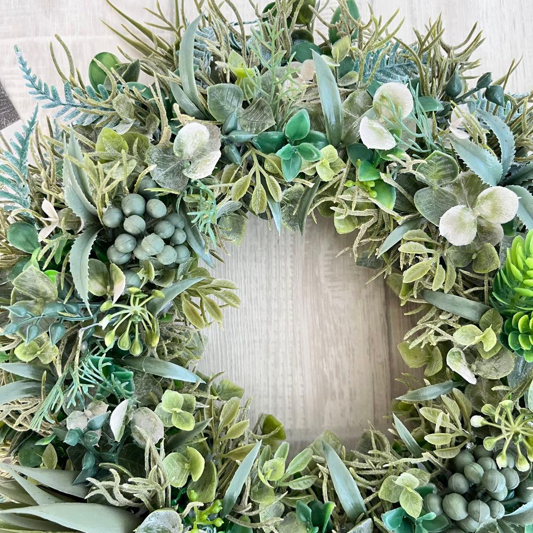 ボタニカルリース アジアン雑貨 ハワイアン インテリア 多肉植物 リース 304