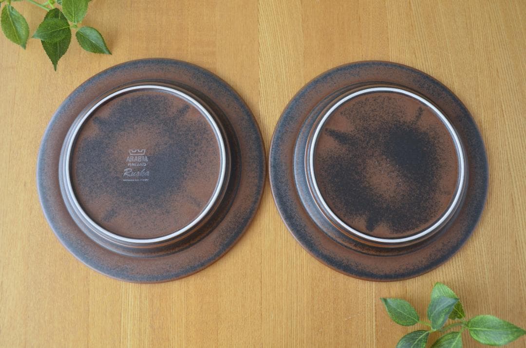 ARABIA/アラビア●RUSKA/ルスカ プレート20㎝ 2枚セット ロゴ有③