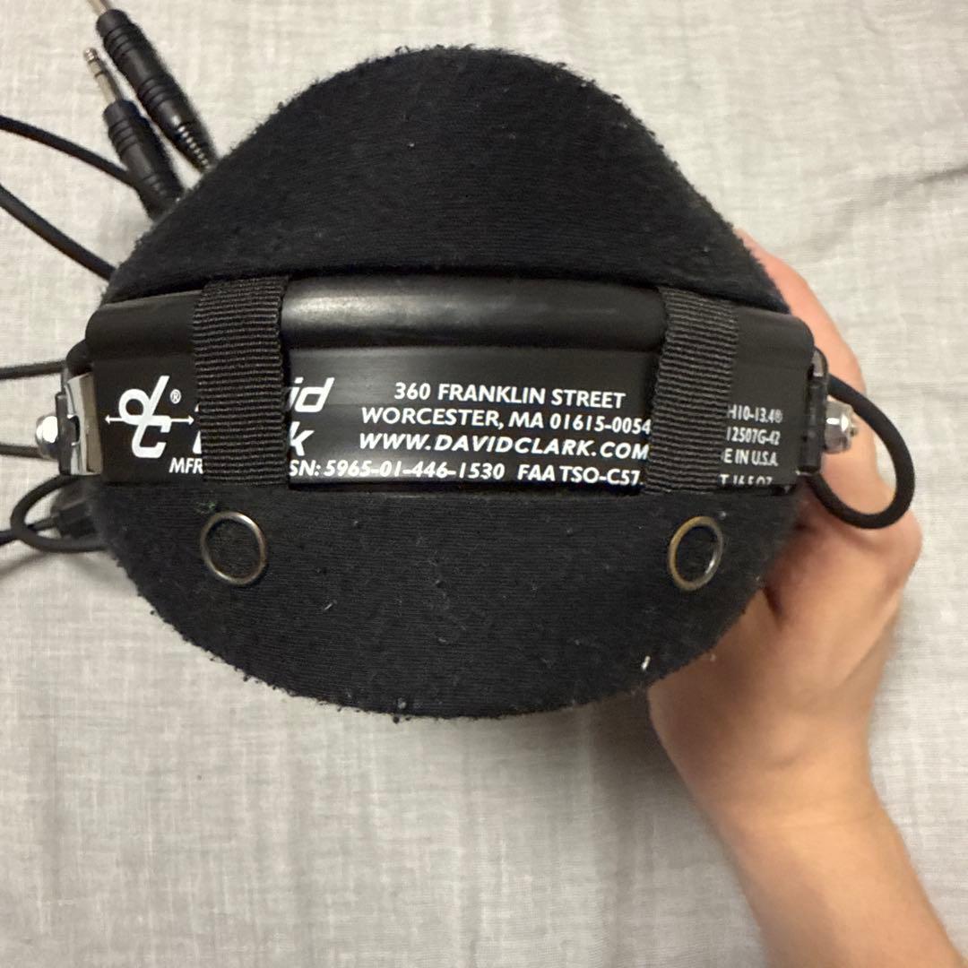 David Clark ヘッドフォン 緑色 マイク付き　H10-13.4