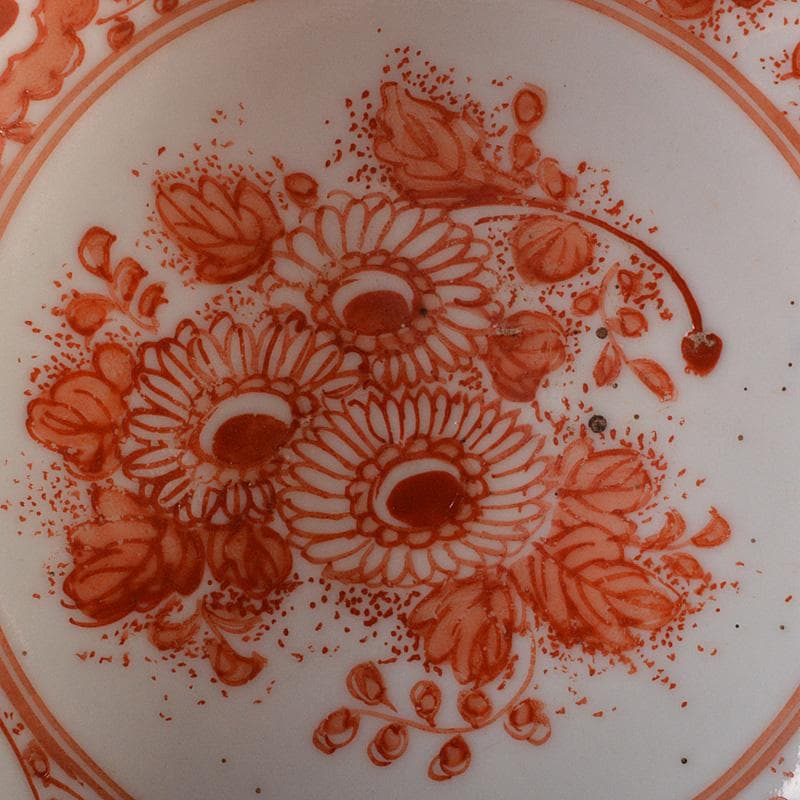 九谷焼　古九谷　宮本窯　赤絵　花文鉢　茶碗　C　R6510