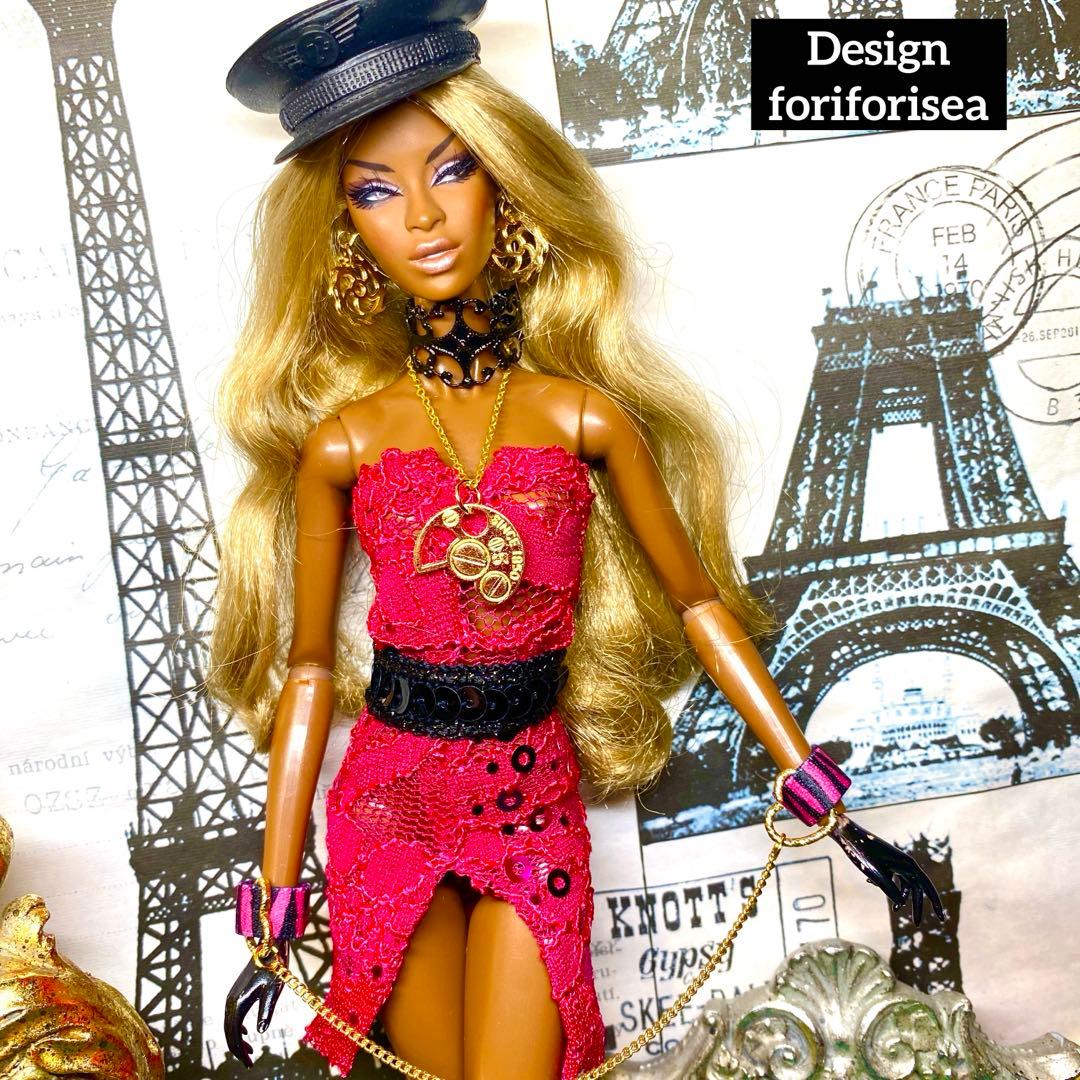 USA製Rose pink girly dress★accessory★