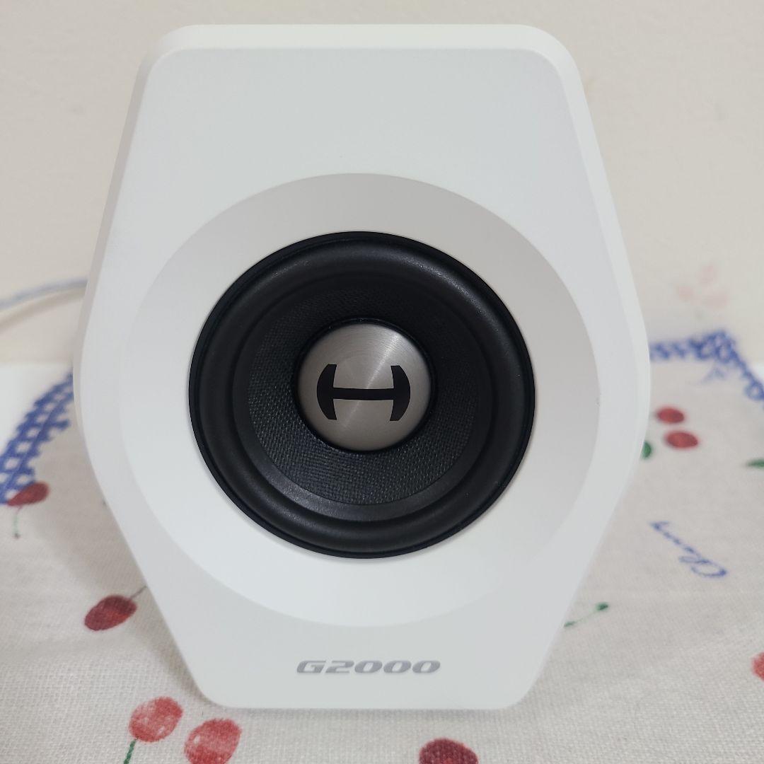 EDIFIER G2000 ホワイト PCスピーカー LEDライト付き