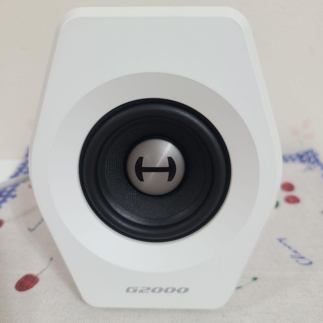 EDIFIER G2000 ホワイト PCスピーカー LEDライト付き