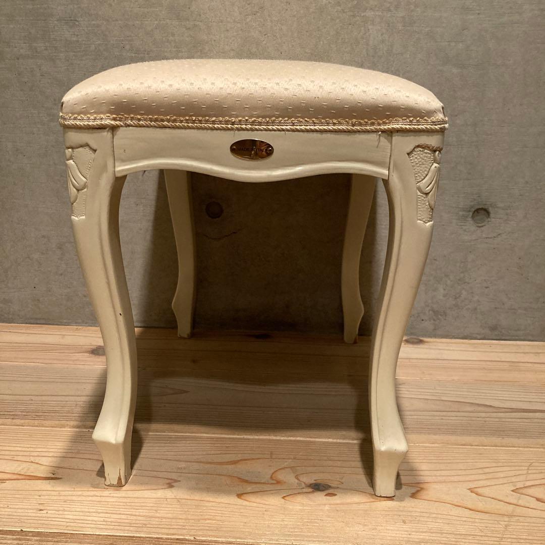 イタリア製 スツール ビアンコ スツール チェア クラシック アンティーク