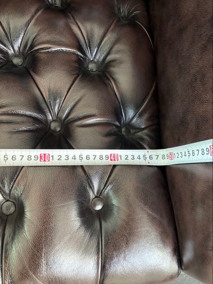 美品総革張 ダークブラウン アームチェア 1人掛けソファ 定価270,000円