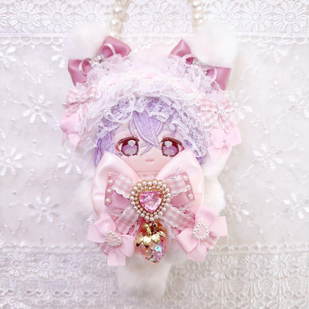 ベリー　いつぬい　ぬい服　着ぐるみ　苺　ピンク　ねこ　白　あんスタ　ロリータ