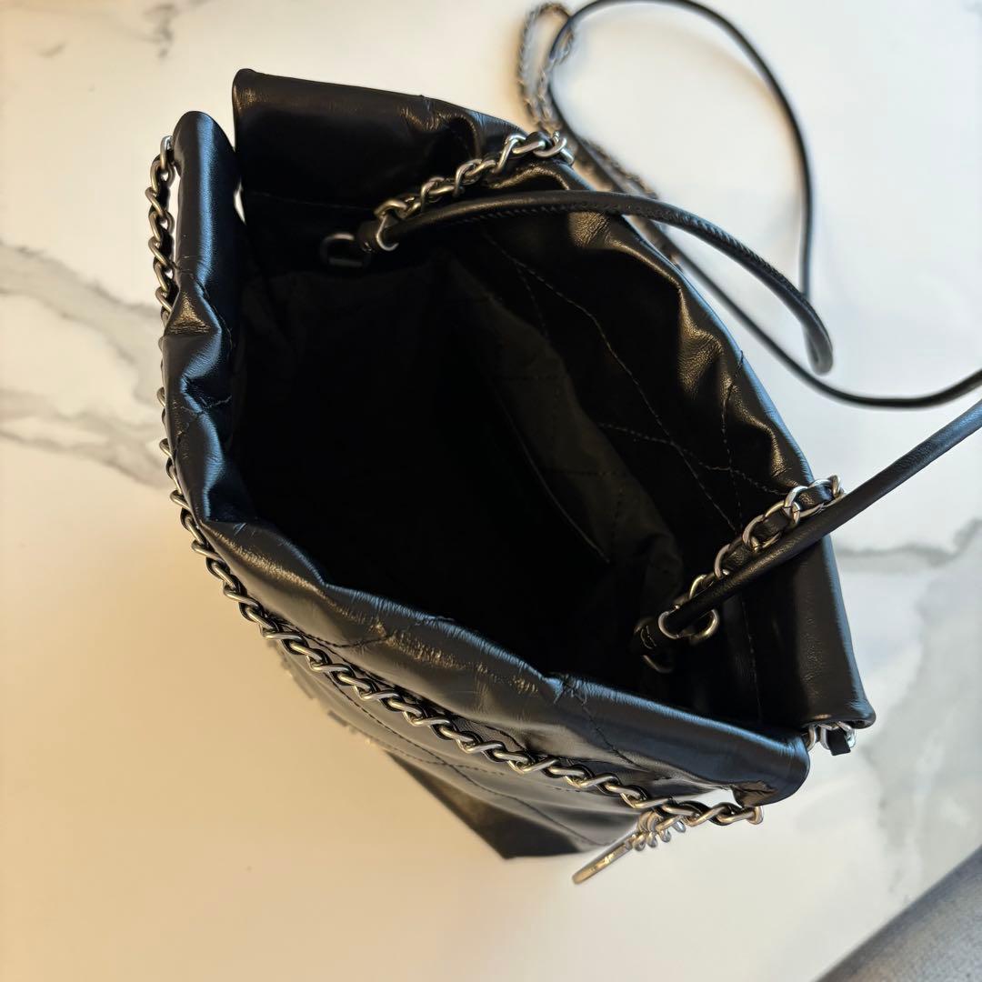 CHANEL ショルダーバッグ ブラック シルバー