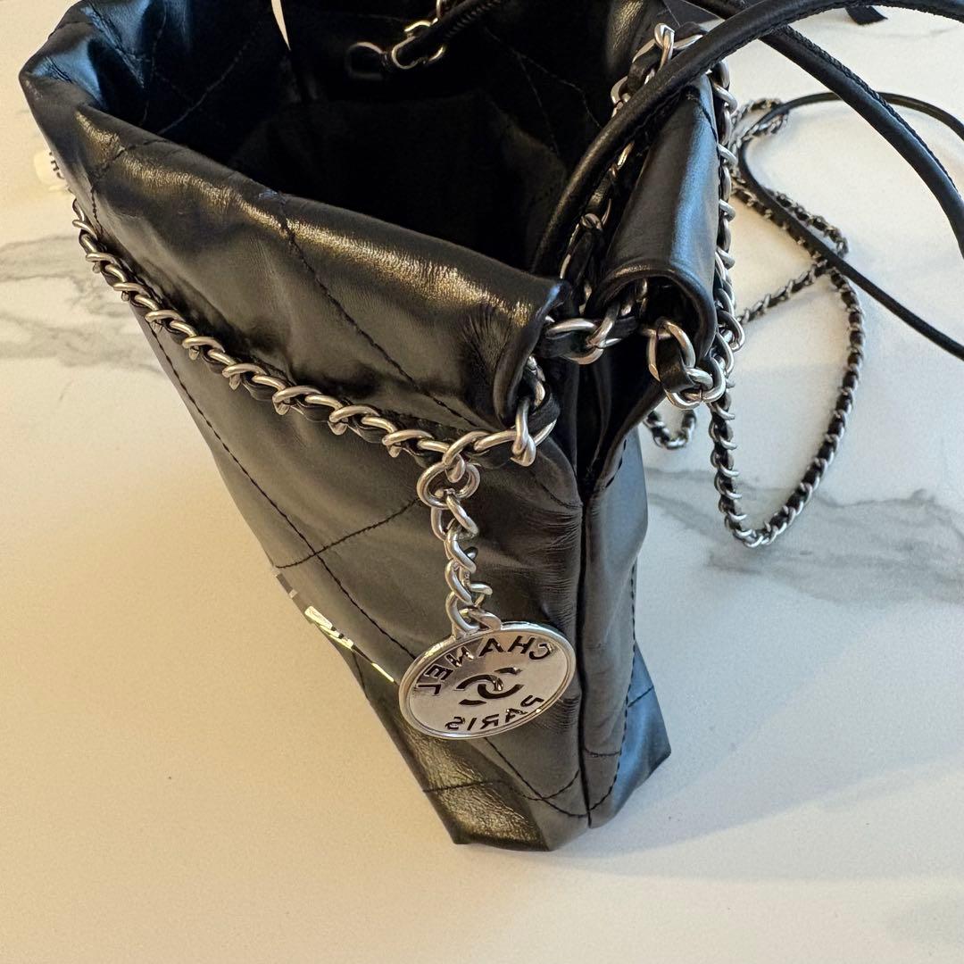 CHANEL ショルダーバッグ ブラック シルバー