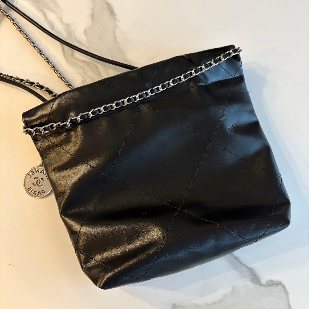 CHANEL ショルダーバッグ ブラック シルバー