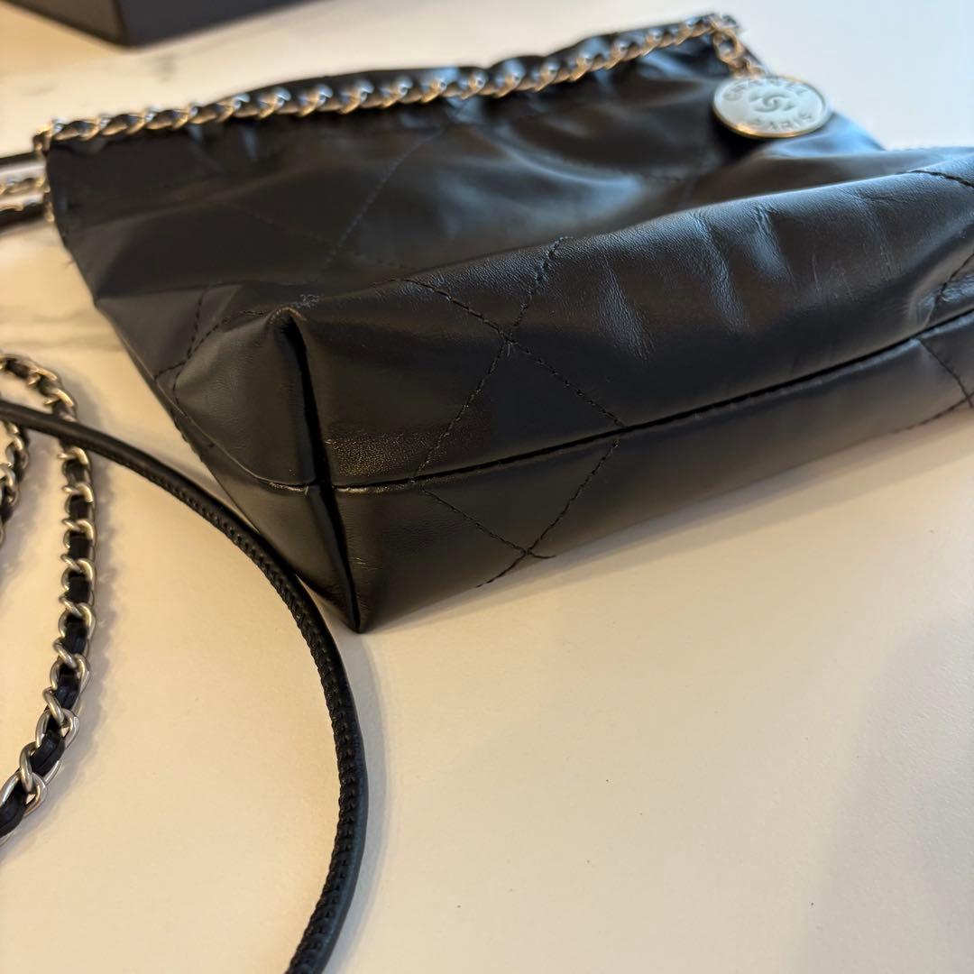 CHANEL ショルダーバッグ ブラック シルバー