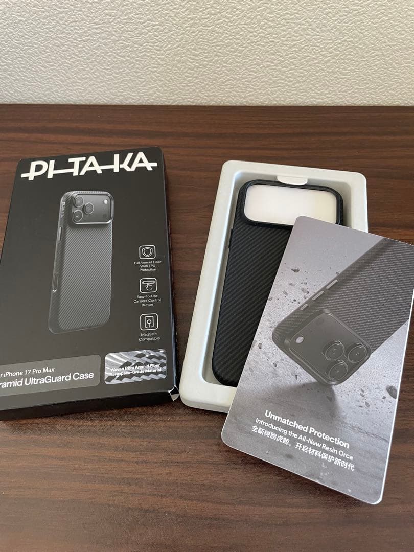 PITAKA iPhone 17 Pro Max用ケース 軍用グレード保護