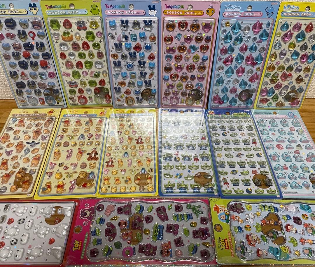 ボンボンドロップシールなど15枚　まとめ売り　大　ミニ　たまごっち　ディズニー