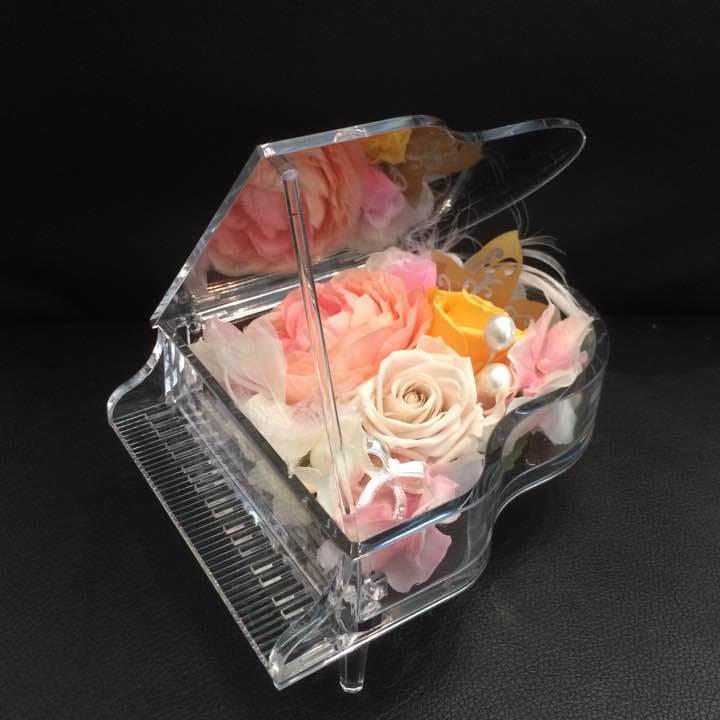 ピアノ アクリル フラワーアレンジメント オーダー 発表会 誕生日プレゼント